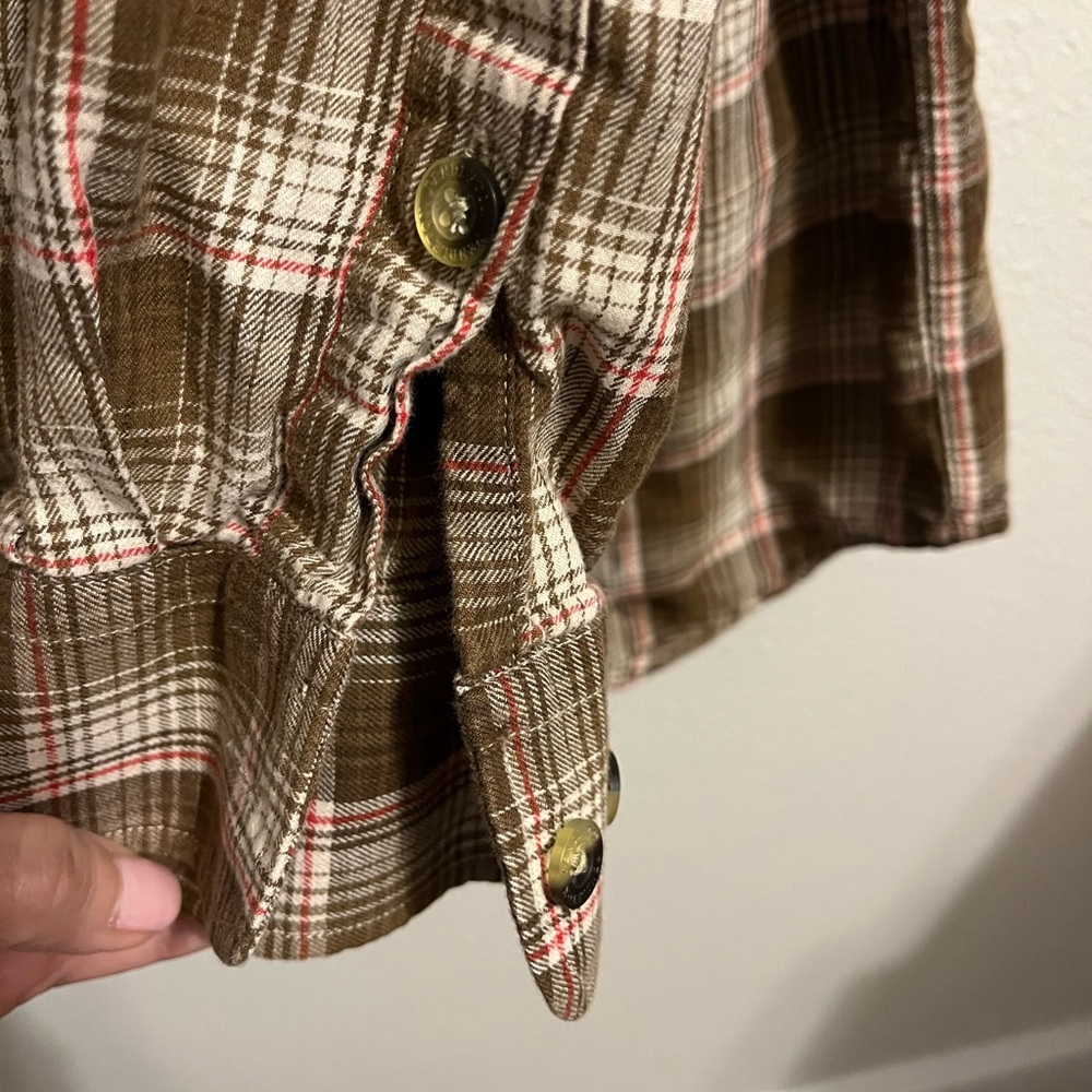 Pendleton Brown Plaid Casual Button Down Shirt - image 3